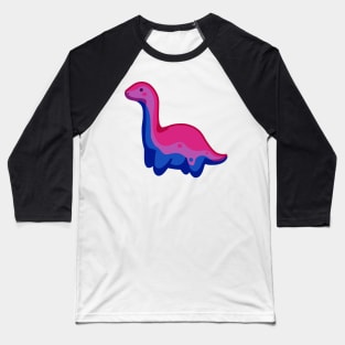 Bisexual Long Neck Dino Dinosaur Baseball T-Shirt